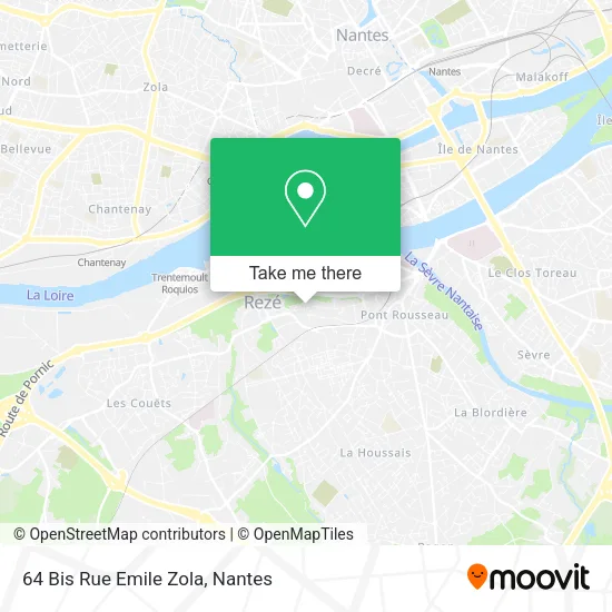 Mapa 64 Bis Rue Emile Zola