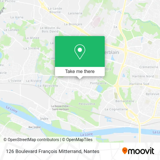 Mapa 126 Boulevard François Mitterrand