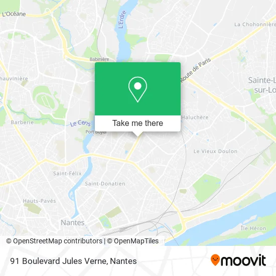 Mapa 91 Boulevard Jules Verne