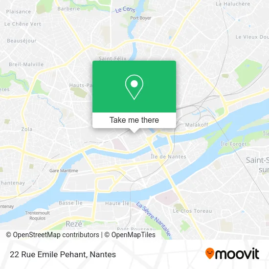 Mapa 22 Rue Emile Pehant