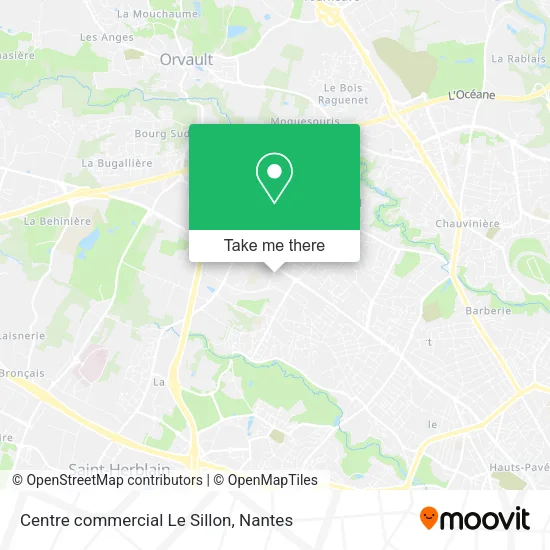 Mapa Centre commercial Le Sillon