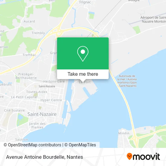 Mapa Avenue Antoine Bourdelle