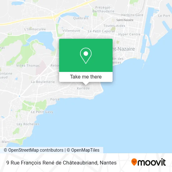 Mapa 9 Rue François René de Châteaubriand