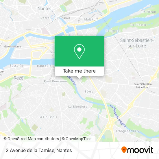 Mapa 2 Avenue de la Tamise