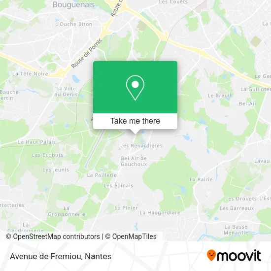 Mapa Avenue de Fremiou