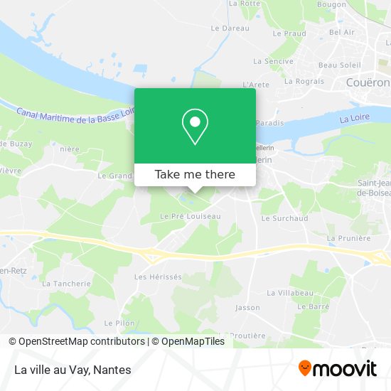 La ville au Vay map
