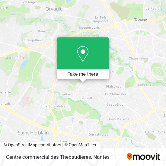 Mapa Centre commercial des Thebaudieres