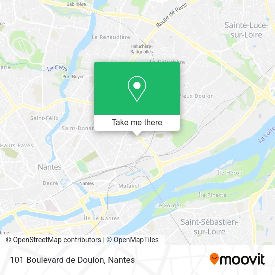 Mapa 101 Boulevard de Doulon