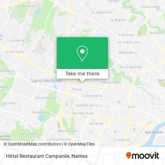 Hôtel Restaurant Campanile map