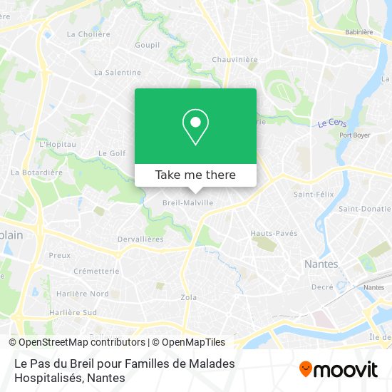Le Pas du Breil pour Familles de Malades Hospitalisés map