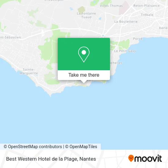 Mapa Best Western Hotel de la Plage