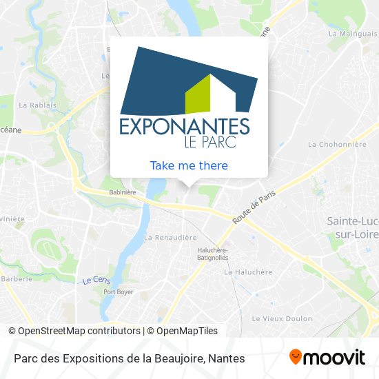 Mapa Parc des Expositions de la Beaujoire