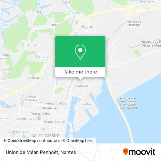 Union de Méan Penhoët map