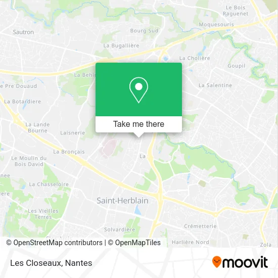 Les Closeaux map