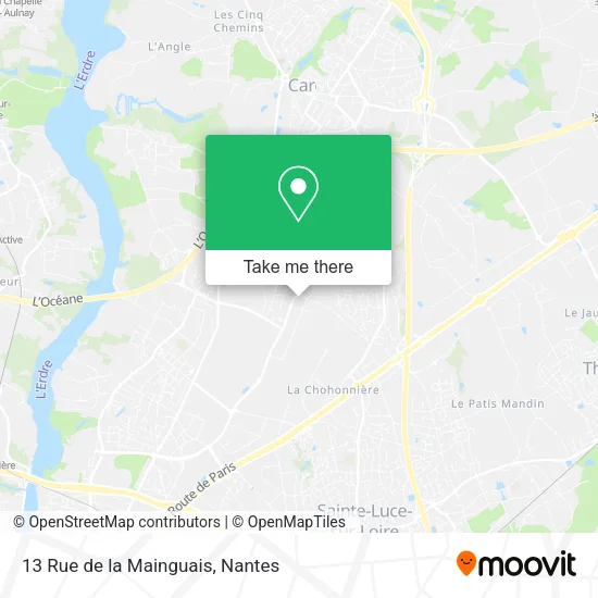Mapa 13 Rue de la Mainguais