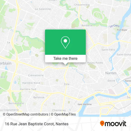 Mapa 16 Rue Jean Baptiste Corot
