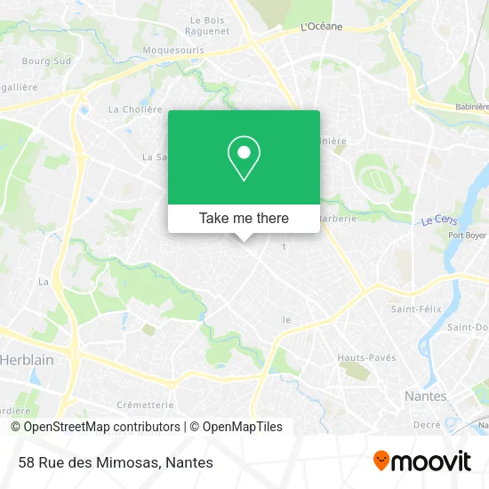 Mapa 58 Rue des Mimosas