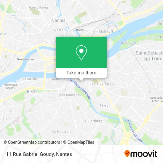 Mapa 11 Rue Gabriel Goudy