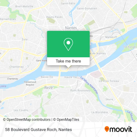 Mapa 58 Boulevard Gustave Roch