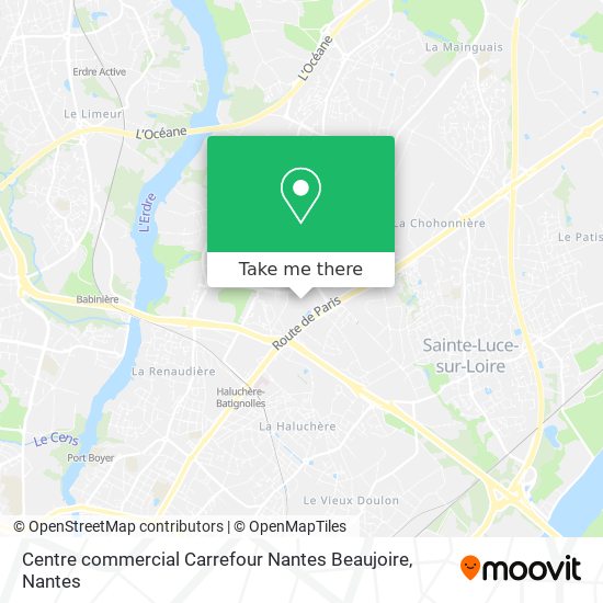 Centre commercial Carrefour Nantes Beaujoire map