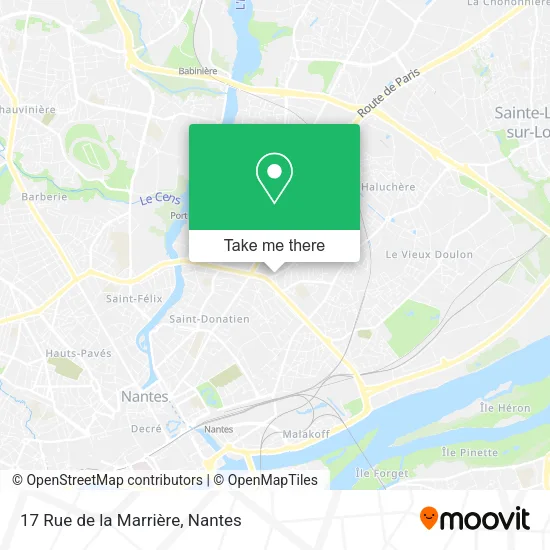 Mapa 17 Rue de la Marrière