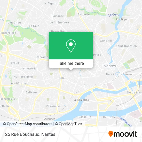 Mapa 25 Rue Bouchaud