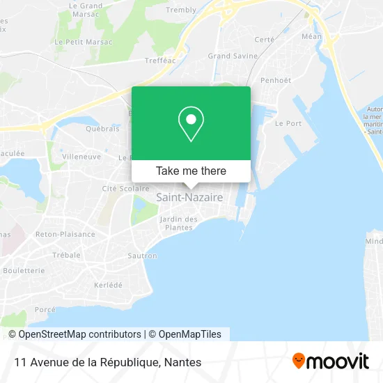 Mapa 11 Avenue de la République