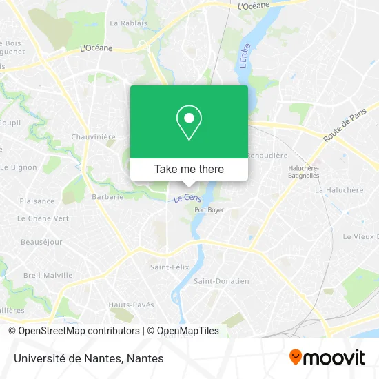 Université de Nantes map