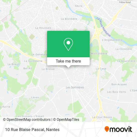 Mapa 10 Rue Blaise Pascal