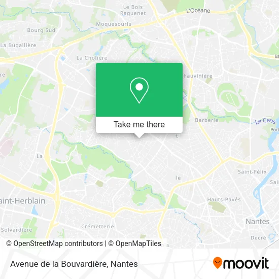 Mapa Avenue de la Bouvardière