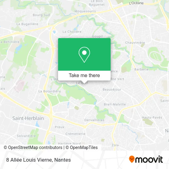 Mapa 8 Allée Louis Vierne