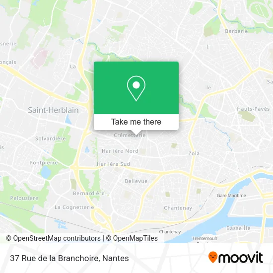 Mapa 37 Rue de la Branchoire