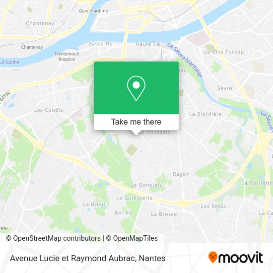 Mapa Avenue Lucie et Raymond Aubrac