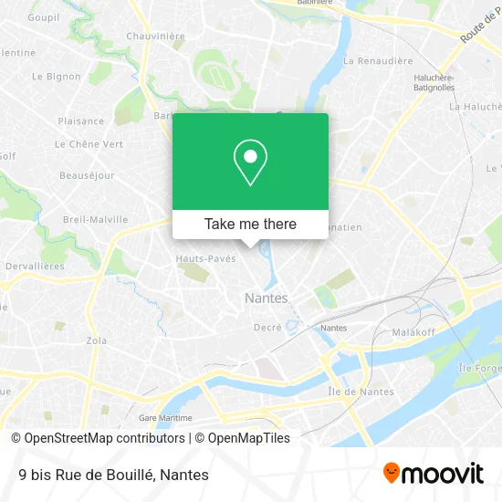 Mapa 9 bis Rue de Bouillé