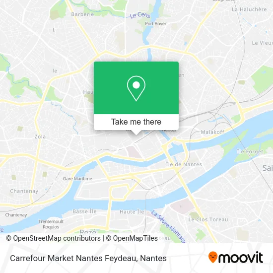 Mapa Carrefour Market Nantes Feydeau