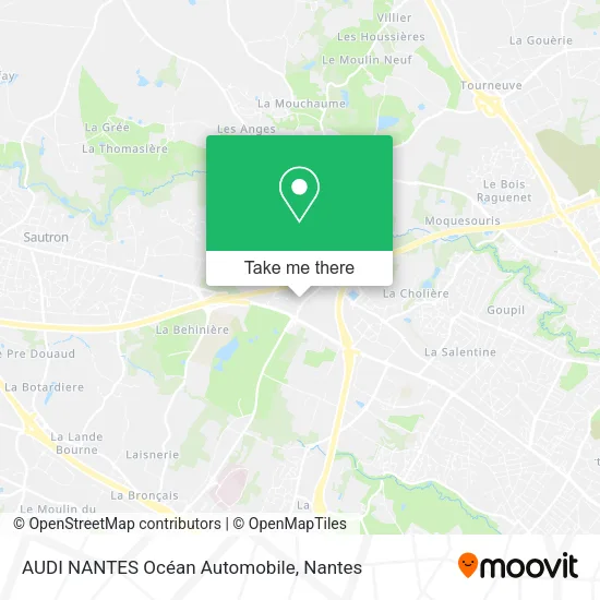 Mapa AUDI NANTES Océan Automobile