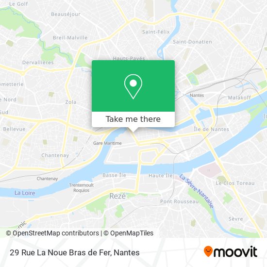 Mapa 29 Rue La Noue Bras de Fer