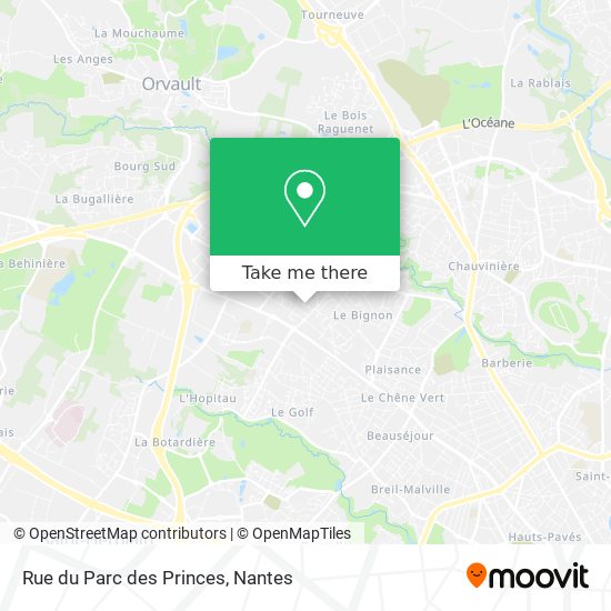 Mapa Rue du Parc des Princes