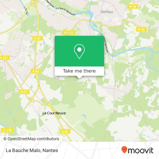 La Bauche Malo map