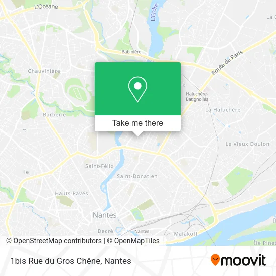 Mapa 1bis Rue du Gros Chêne