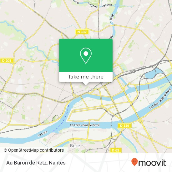 Mapa Au Baron de Retz, 1 Rue Voltaire 44000 Nantes