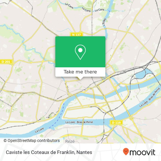 Mapa Caviste les Coteaux de Franklin, 18 Rue Franklin 44000 Nantes