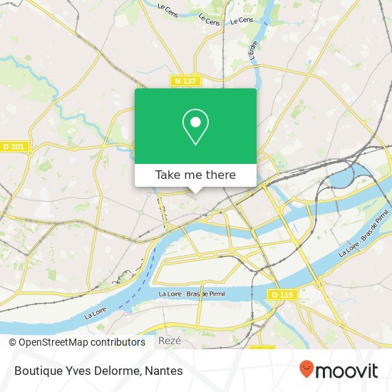 Mapa Boutique Yves Delorme, 8 Rue Franklin 44000 Nantes