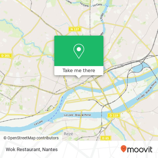 Mapa Wok Restaurant, 1 Rue Gresset 44000 Nantes