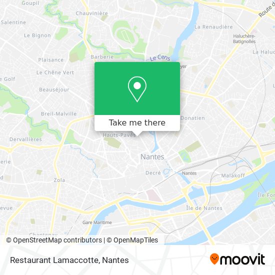 Restaurant Lamaccotte map