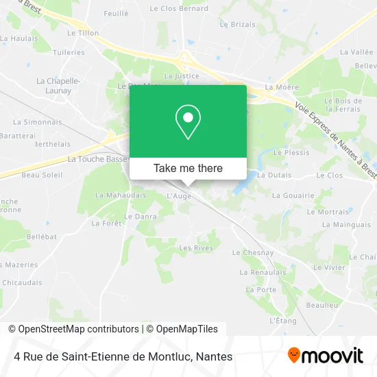 Mapa 4 Rue de Saint-Etienne de Montluc