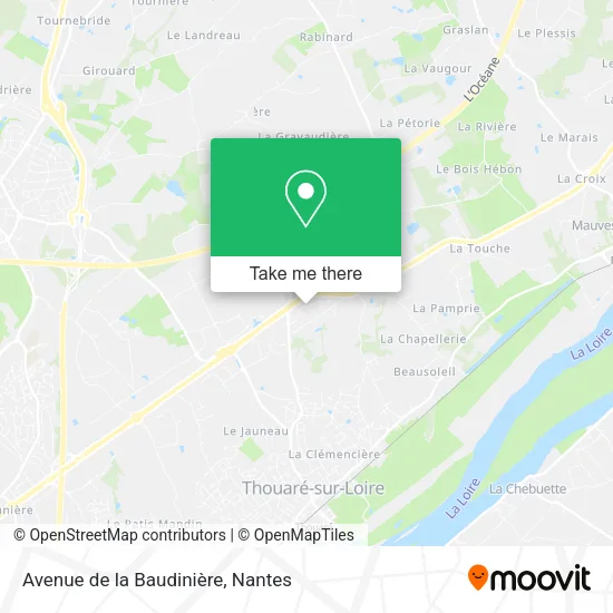 Mapa Avenue de la Baudinière