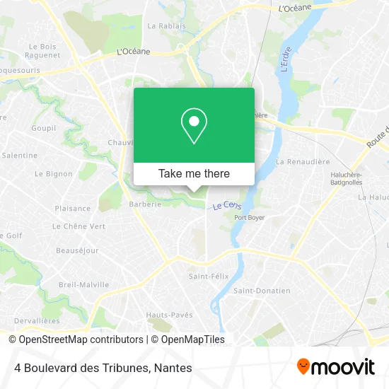 Mapa 4 Boulevard des Tribunes