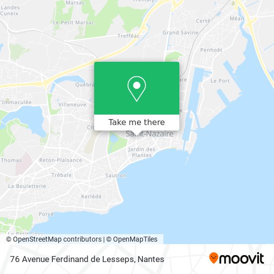 Mapa 76 Avenue Ferdinand de Lesseps