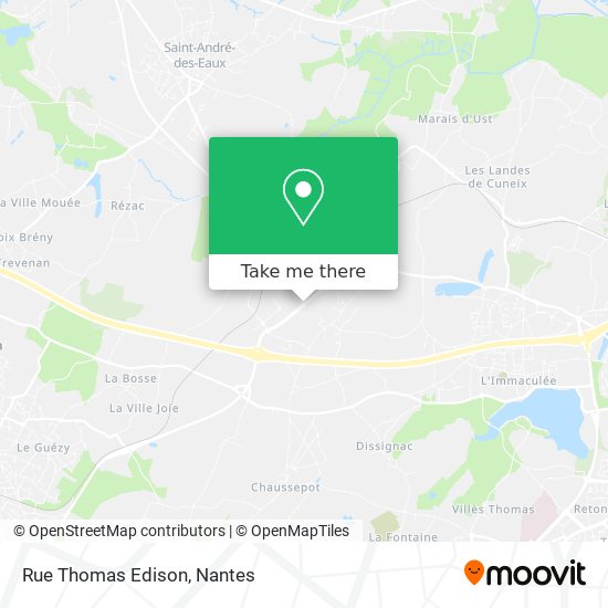 Rue Thomas Edison map